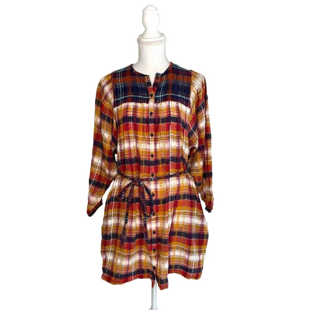 Ace & Jig plaid shirt woven dress size XXS